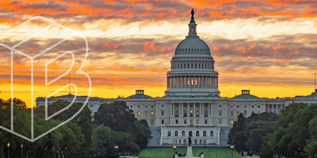Banner image: US Capitol Building against a sunset background
