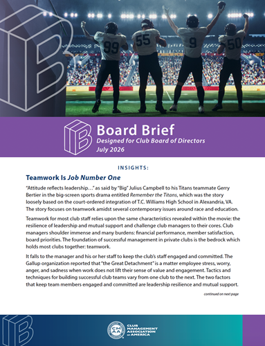 July 2026 Board Brief Issue Cover